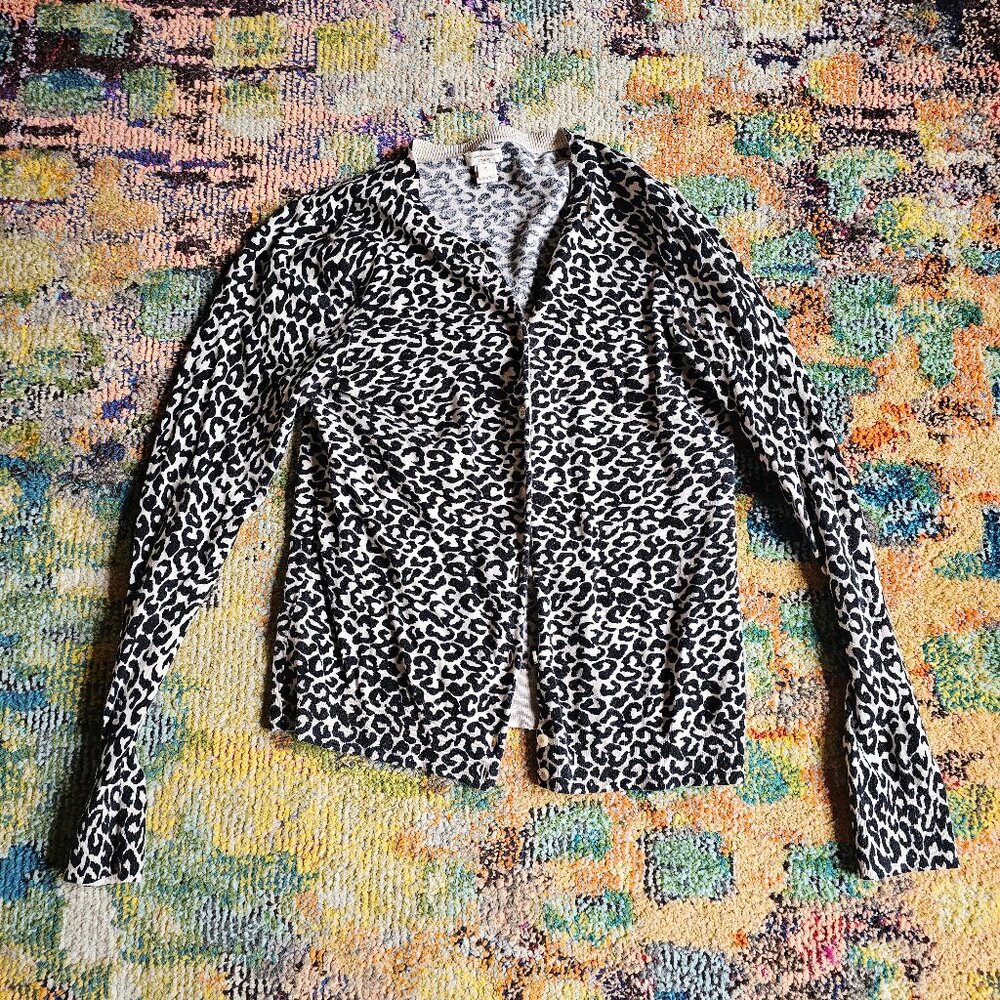 J Crew cardigan leopard